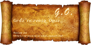 Grünczveig Oguz névjegykártya